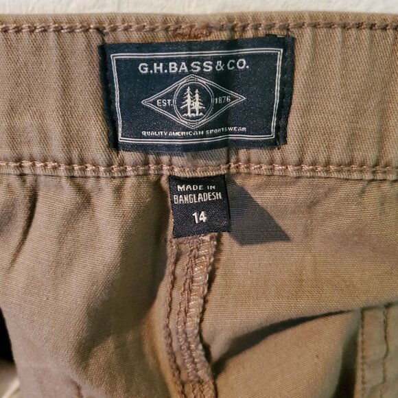 G.H. Bass & Co. Womens Khaki Straight-Leg Pants Size 14 Casual Wear - Picture 5 of 10